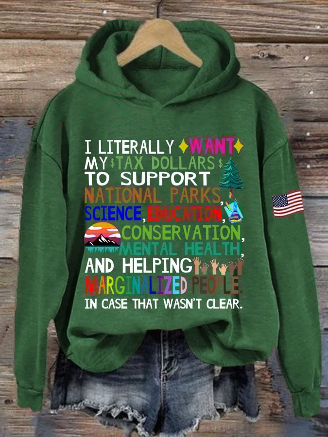 Women's Support National Parks Printed Hoodie