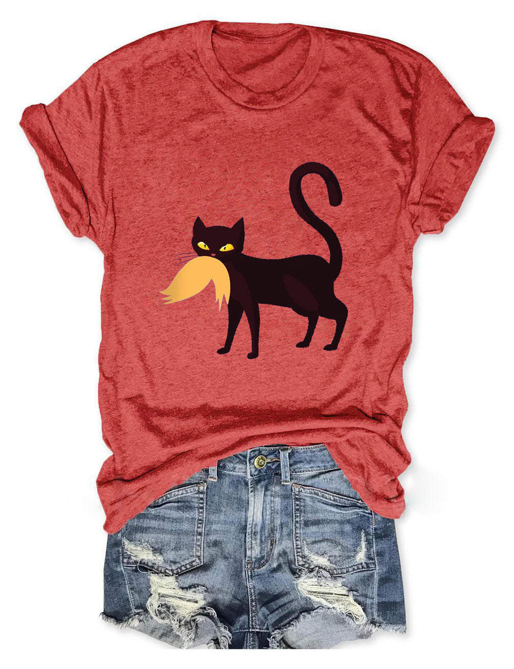 Women's Cat Print T-Shirt