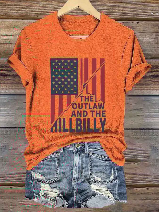 Women's "The Outlaw and The Hillbilly" Print T-Shirt