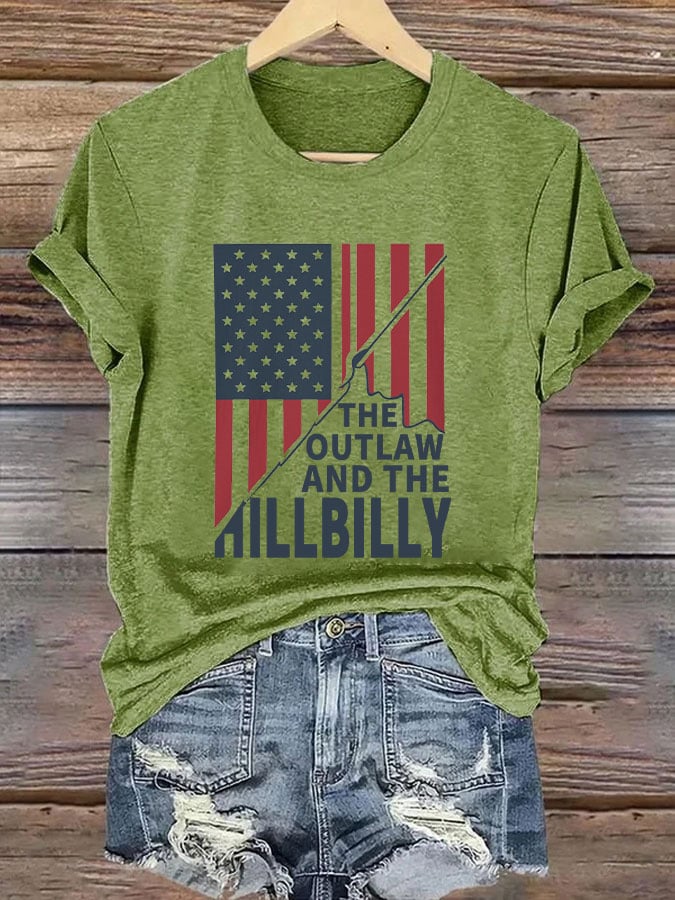 Women's "The Outlaw and The Hillbilly" Print T-Shirt