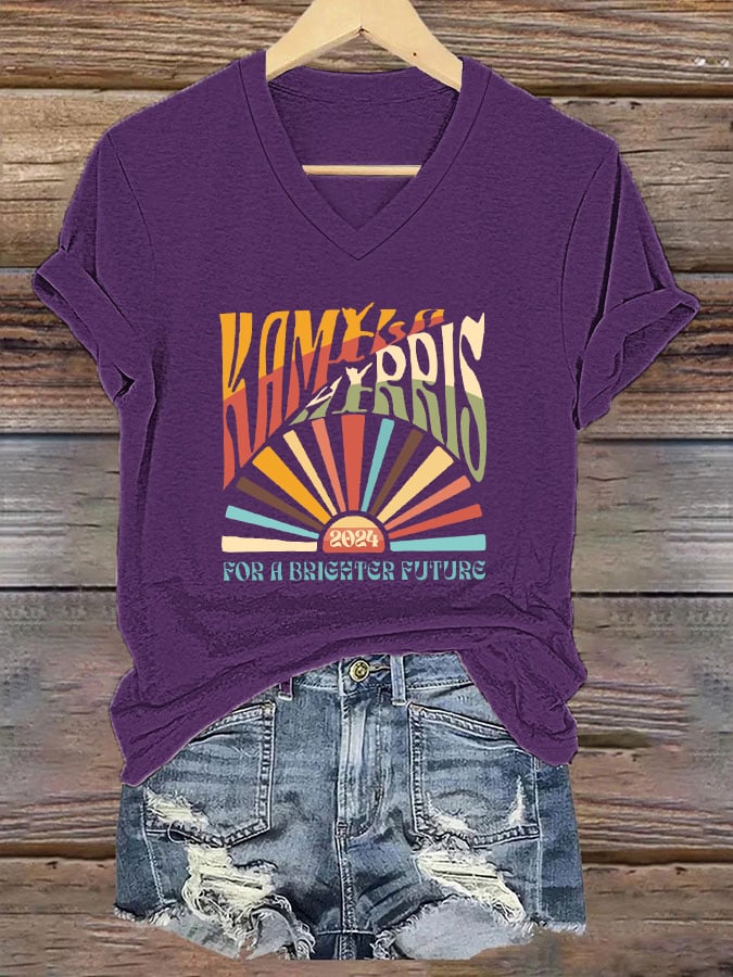Women's For A Brighter Future Rainbow Print T-shirt
