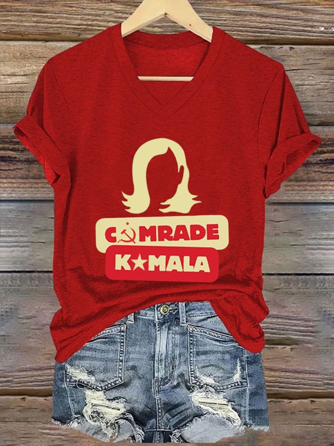 Women's Comrade Kmala Print Casual T-Shirt