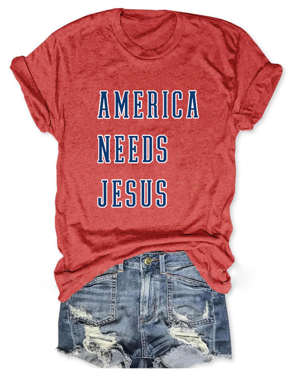 America Needs Jesus Tee