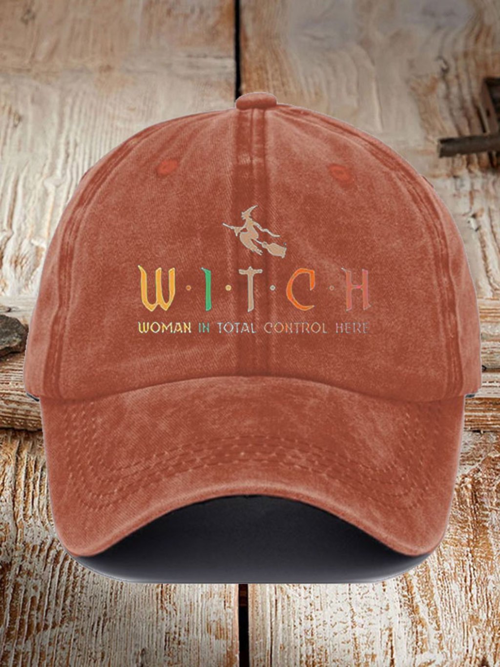 Unisex Halloween Witch Woman In Total Control Herself Powherful Printed Hat