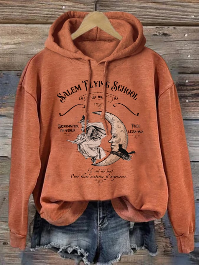 Halloween Witch Drawstring Hoodie