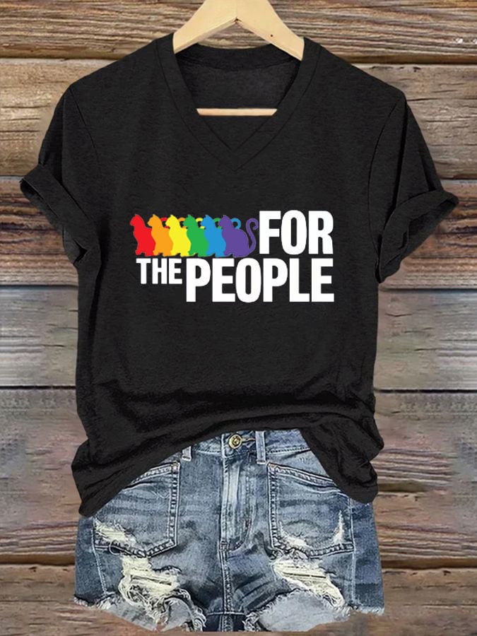 Women's For The People Printed Casual T-Shirt