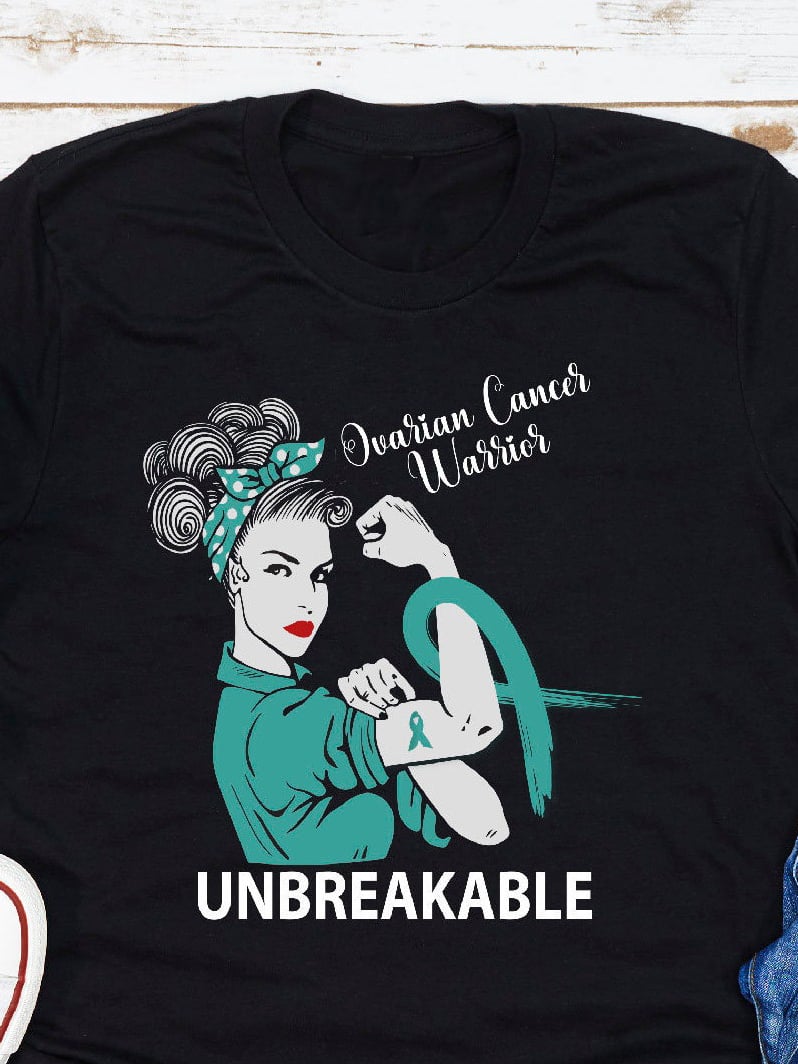 Ovarian Cancer Warrior Unbreakable T-Shirt Awareness T-Shirt