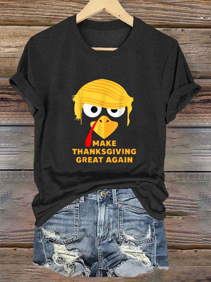 Women's Make Thanksgiving Great Again Print T-Shirt