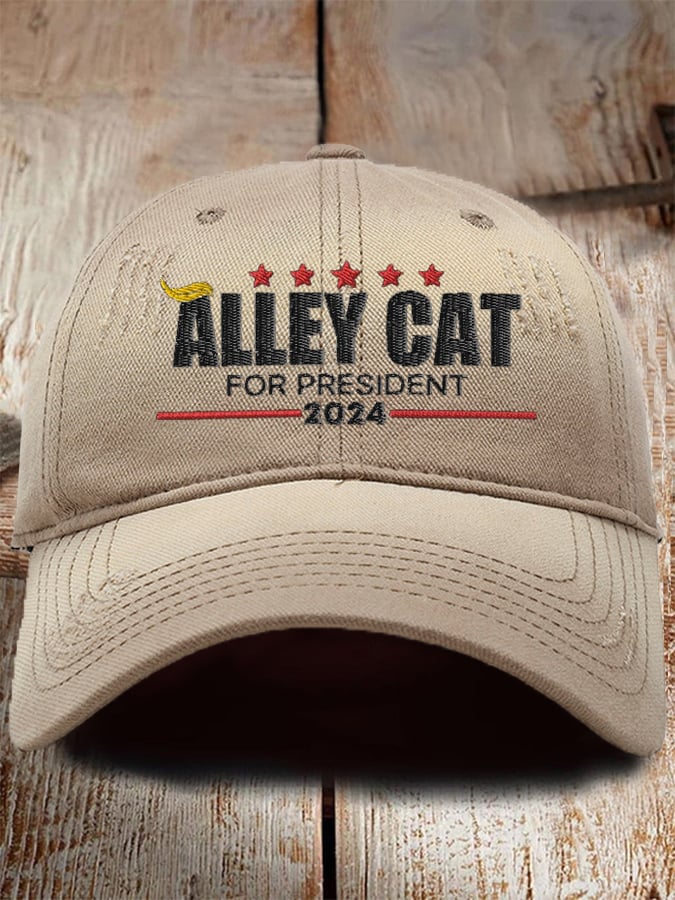 Alley Cat For President Baseball Cap