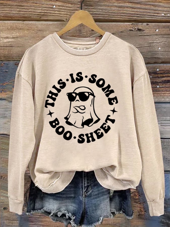 Women's This Is Some Boo Sheet Print Sweatshirt