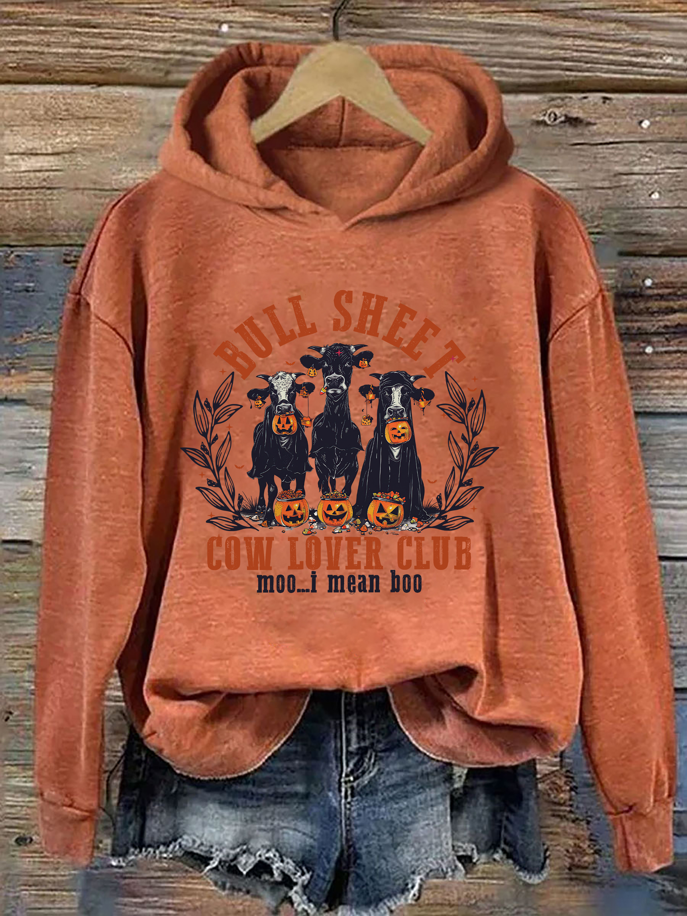 Bull Sheet Cow Lover Club Hoodie