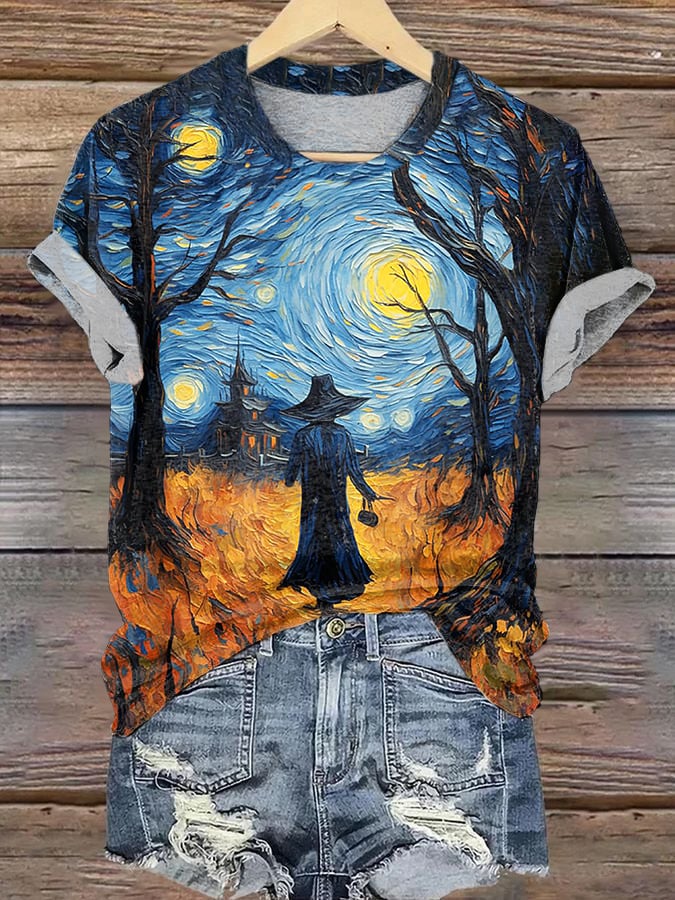 Women's Witch Print Shirt