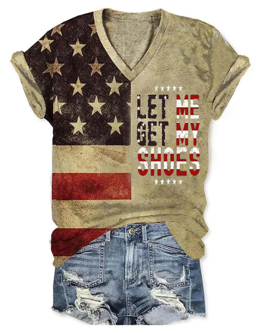 Let Me Get My Shoes V Neck Tee