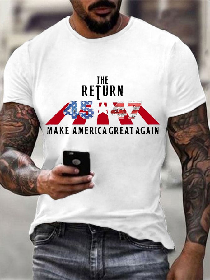 Men's The Return Make America Great Again Printed Casual T-Shirt