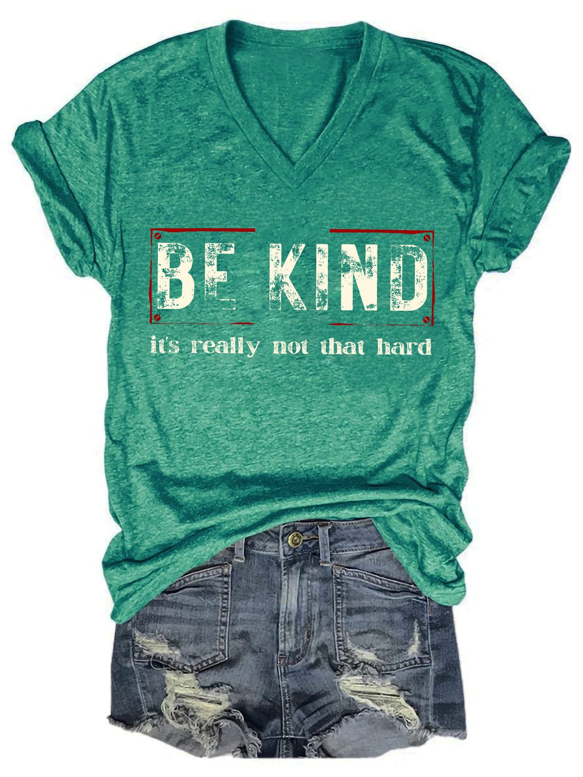Be Kind It's Really Not That Hard Art Print Casual T-shirt