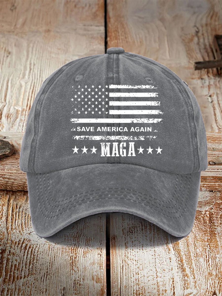 Unisex MAGA Save America Again American Flag Vote Hat