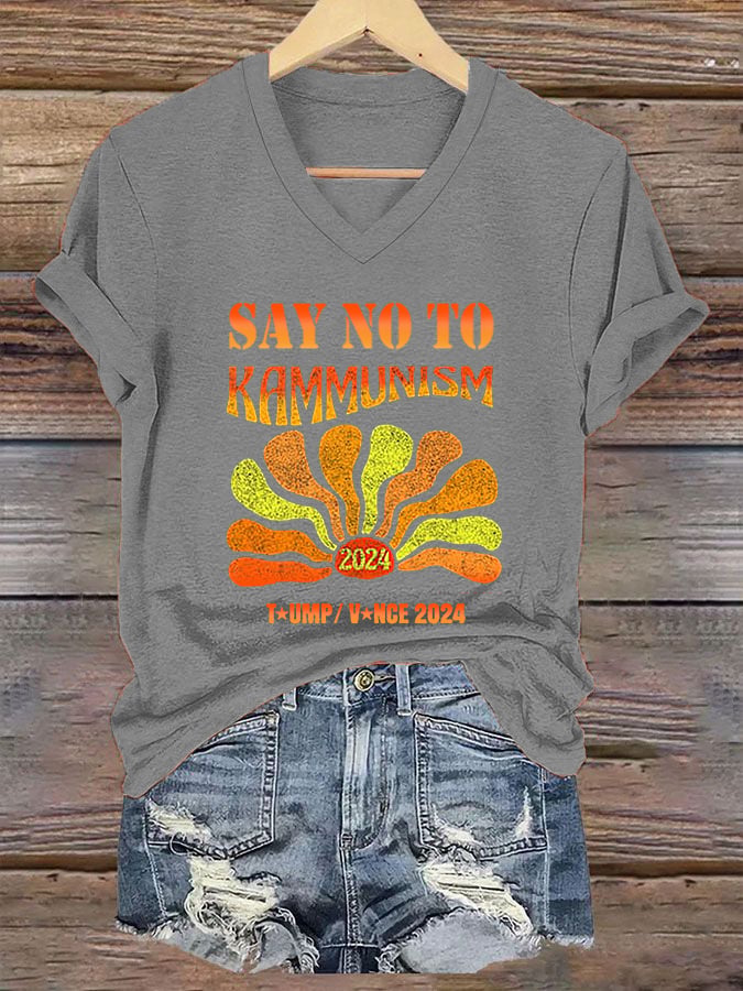 Women's Say no to Kamunism Print T-Shirt