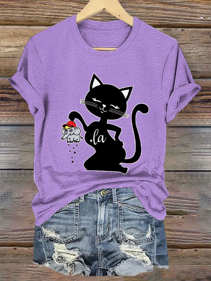 Women's Childless Cat Lady Print T-Shirt