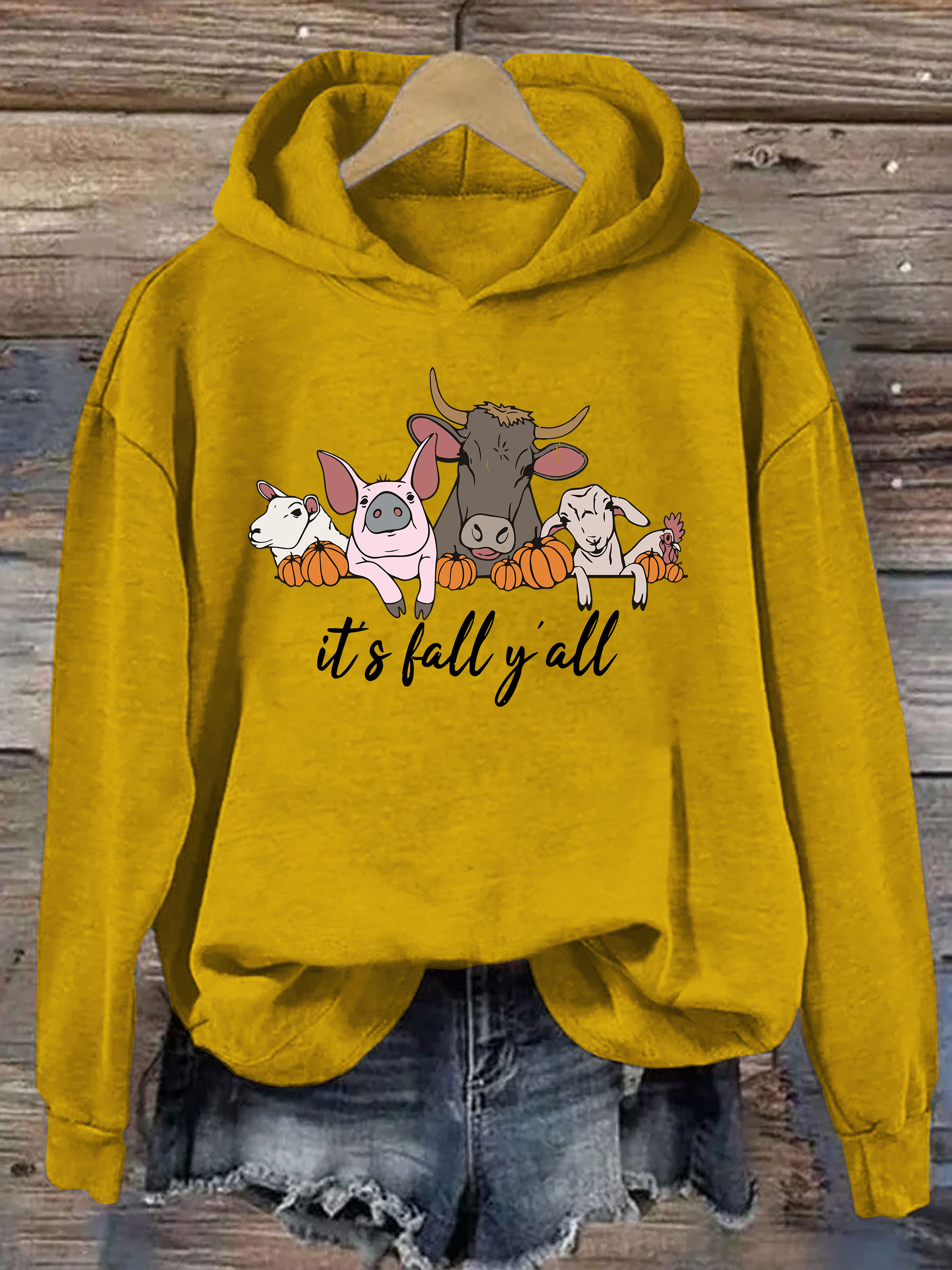 Farm Animals It's Fall Y'all Hoodie