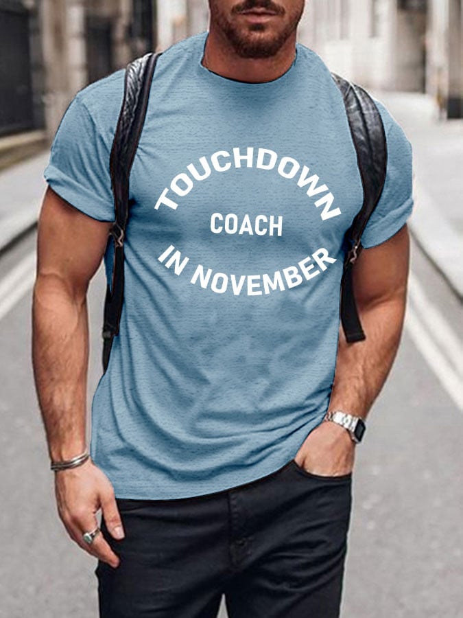 Men's touchdown coach printed T-shirt