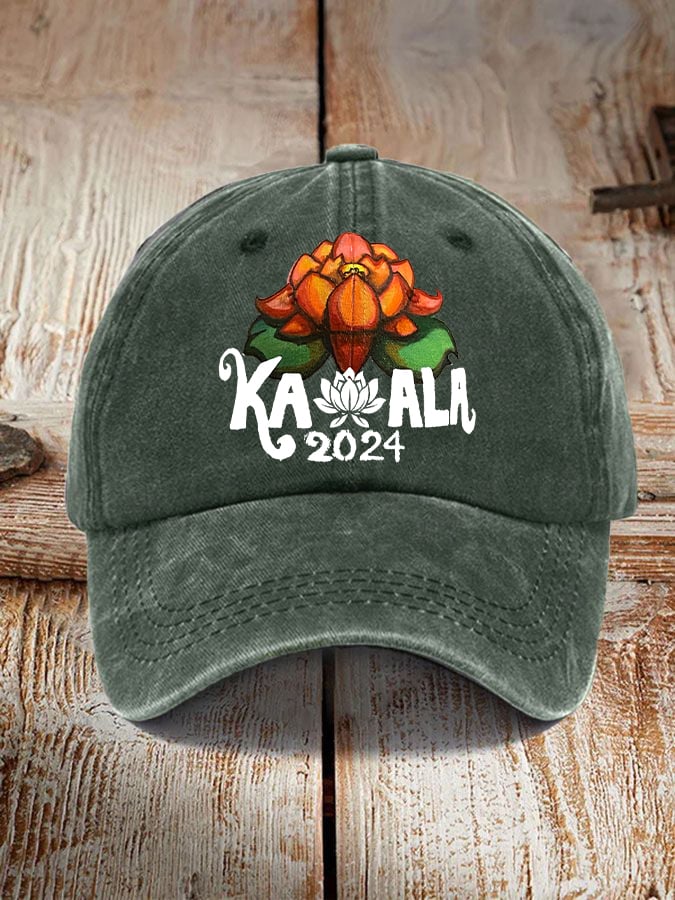 Lotus For Potus2024 Printed Casual Unisex Hat