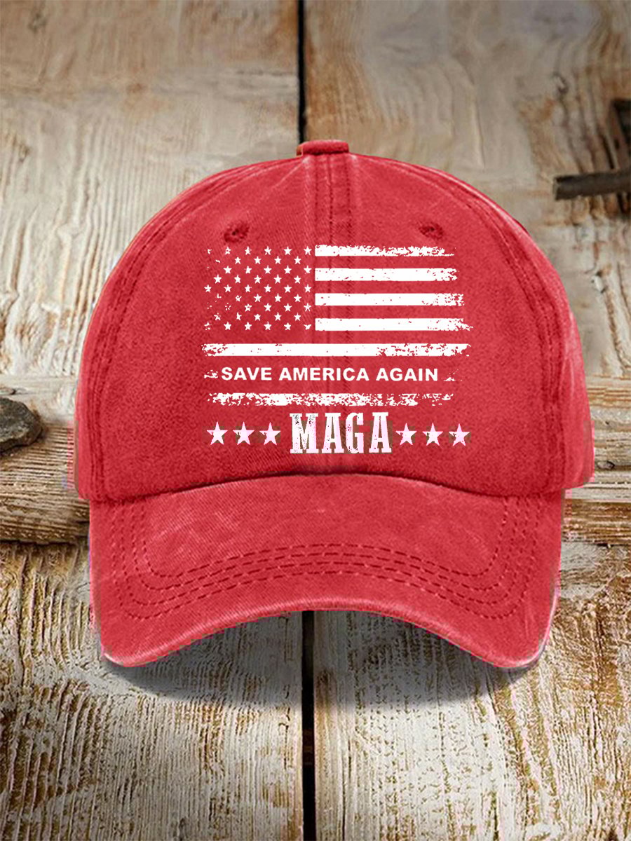 Unisex MAGA Save America Again American Flag Vote Hat