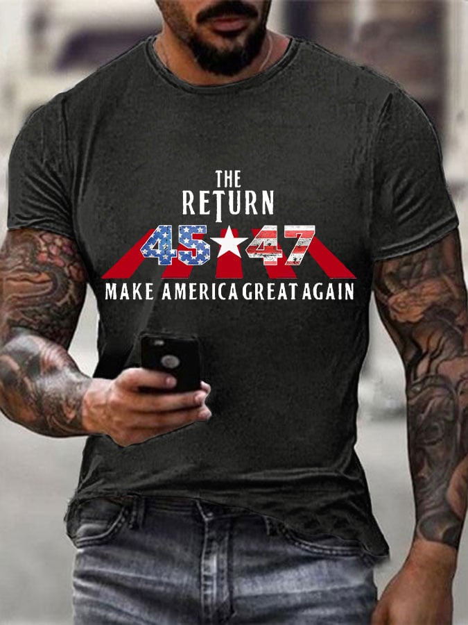 Men's The Return Make America Great Again Printed Casual T-Shirt