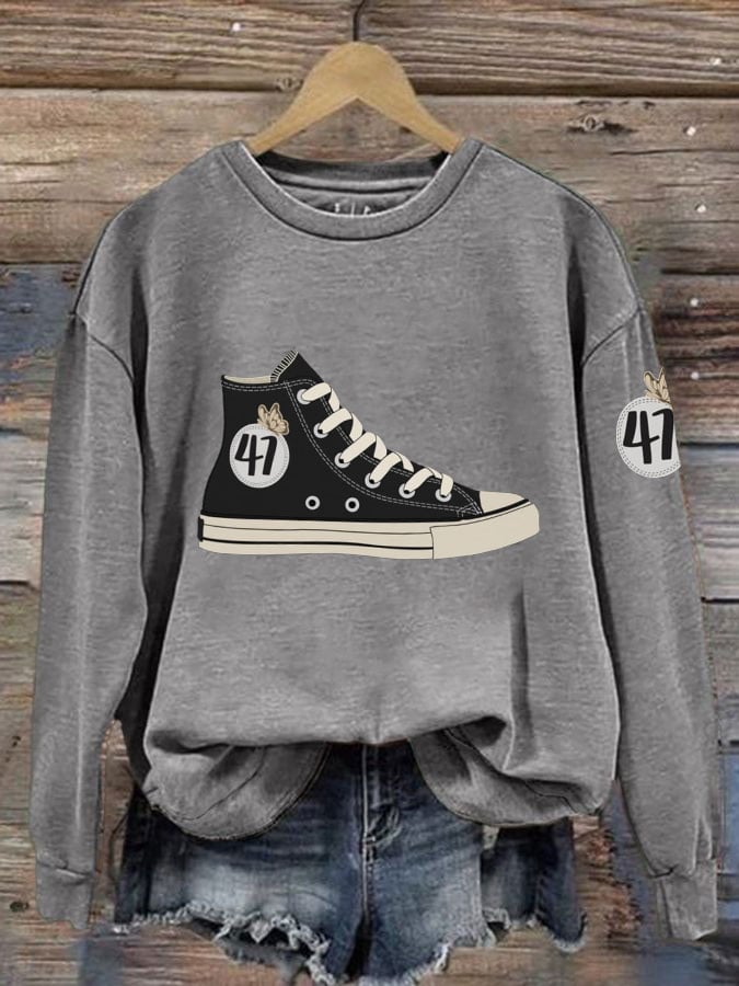 Women's 47 canvas shoes sweatshirt