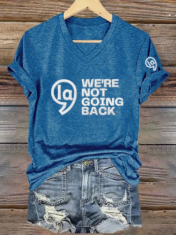 Women's Comma La&We Are Not Going Back Print T-Shirt