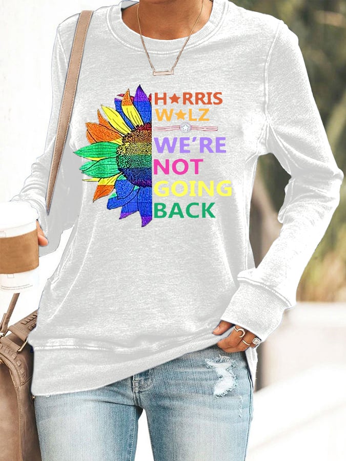 Women's We're Not Going Back Blue Wave 2024 Sweatshirt