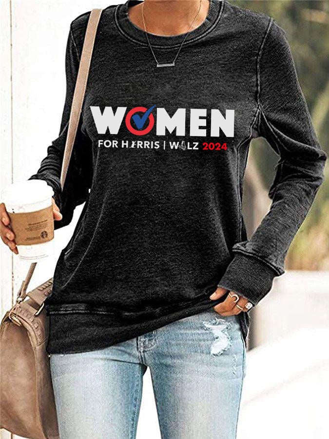 Women's woman for 2024 printed sweatshirt