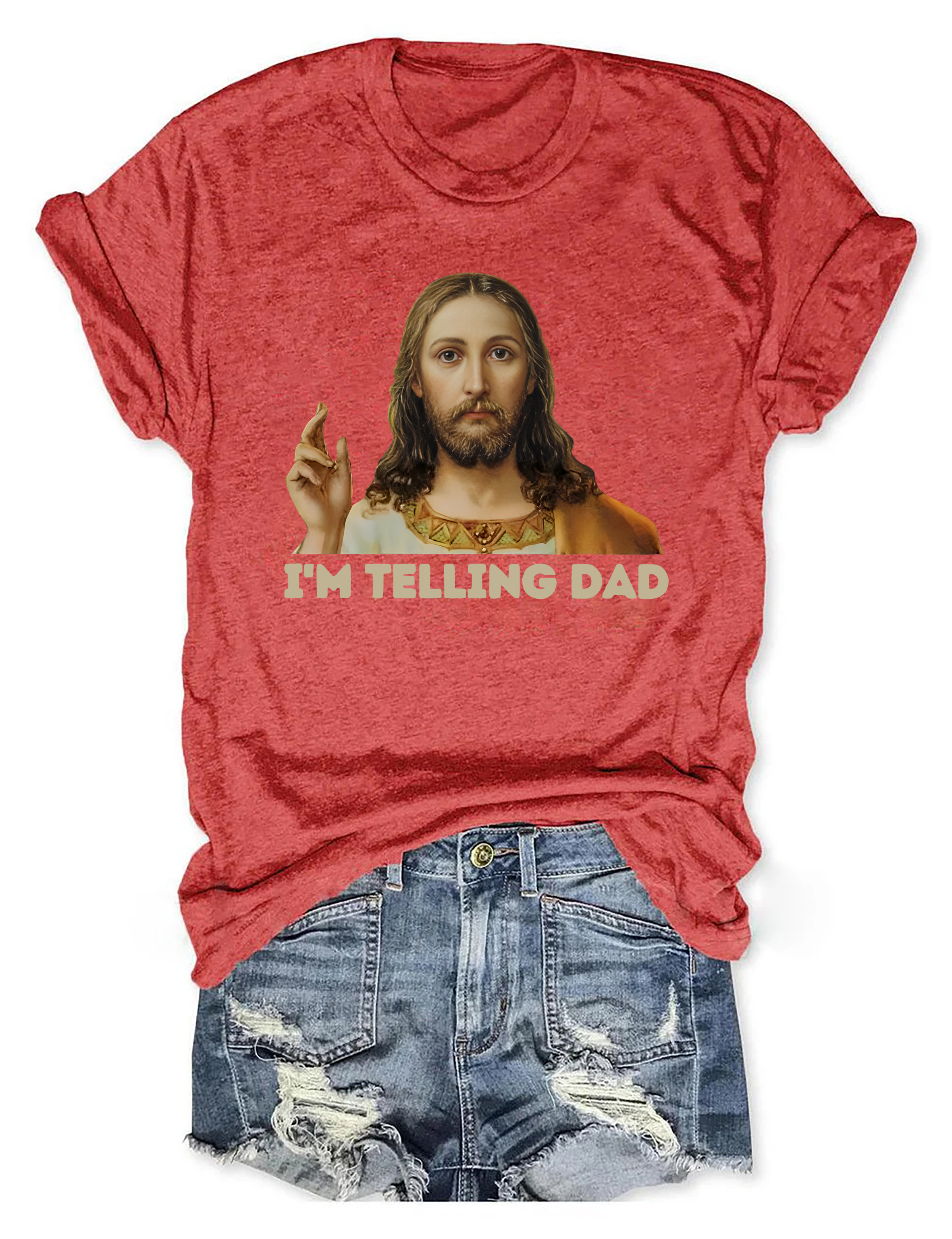 I'm Telling Dad Jesus T-shirt