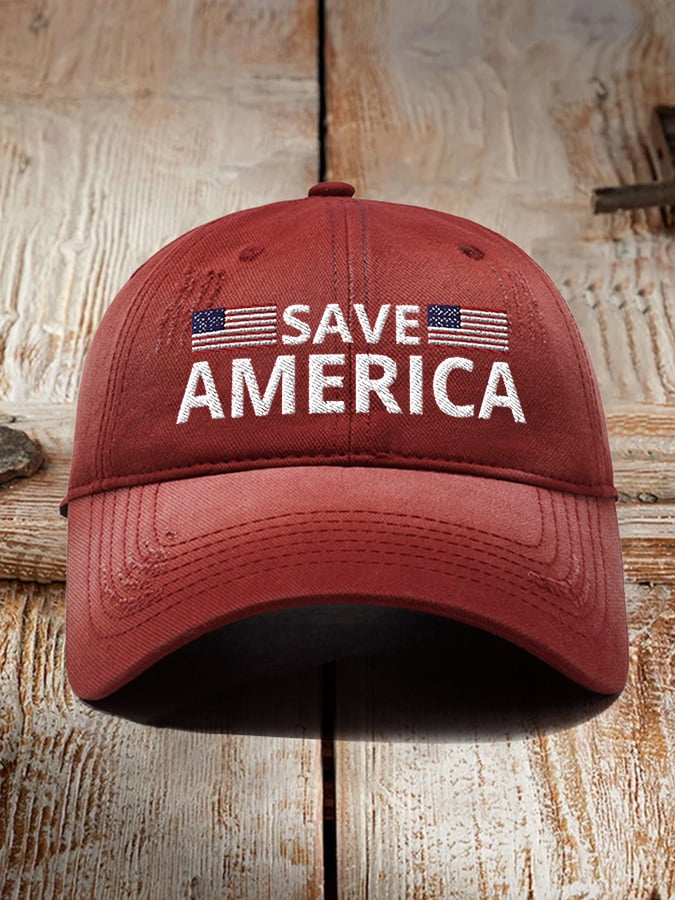 Retro Save America Printed Baseball Cap