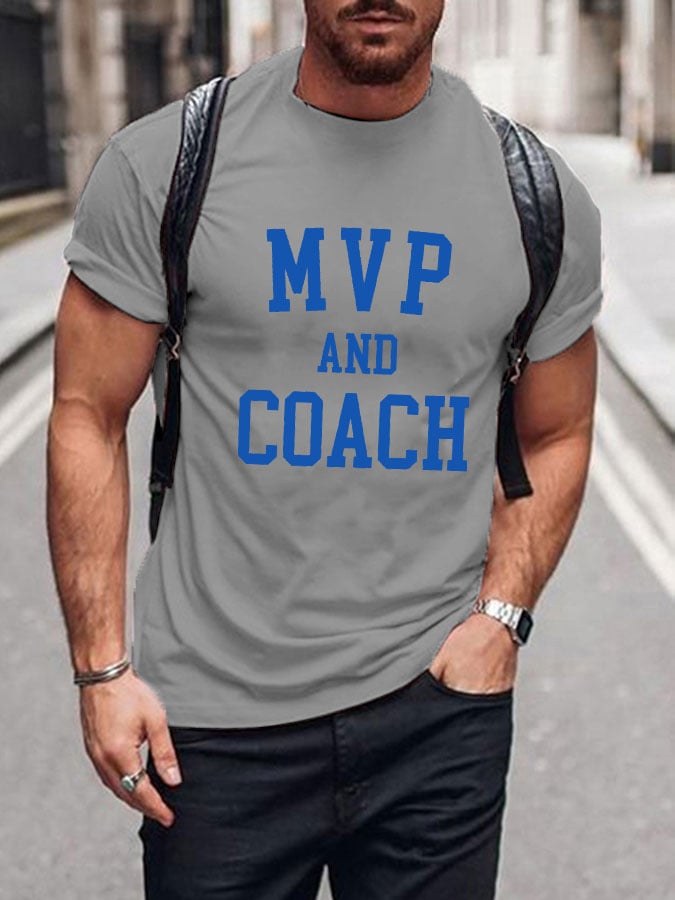 Men's MVP AND COACH printed T-shirt