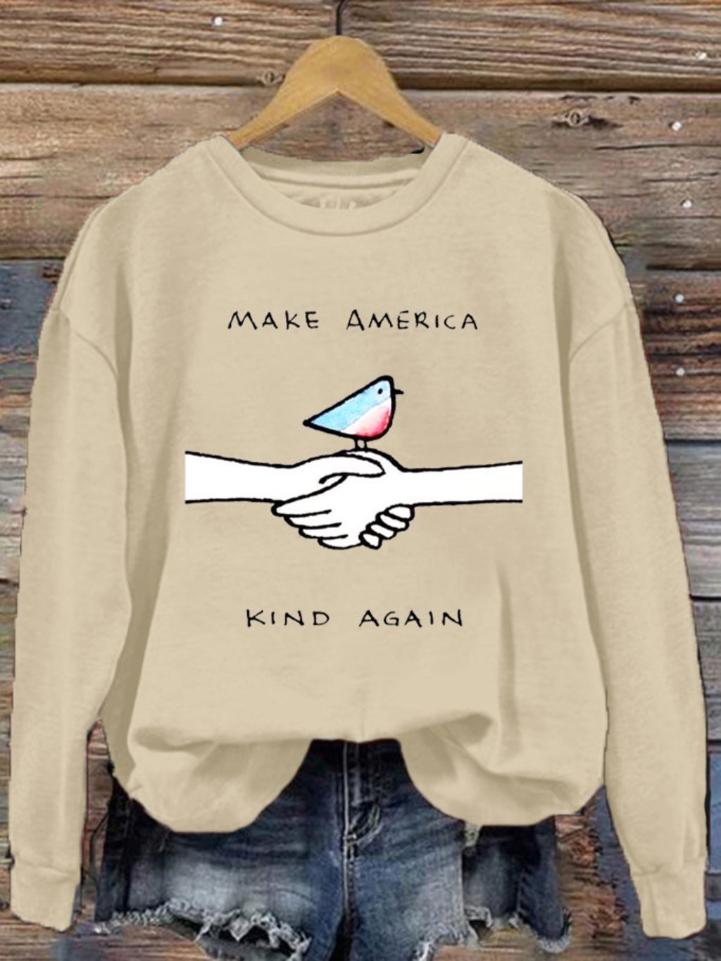 Women's Make America Kind Again Printed Sweatshirt