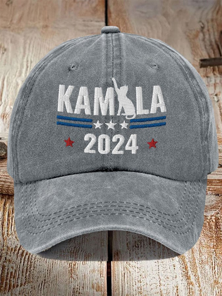 Cat Comma La 2024  Print Baseball Cap