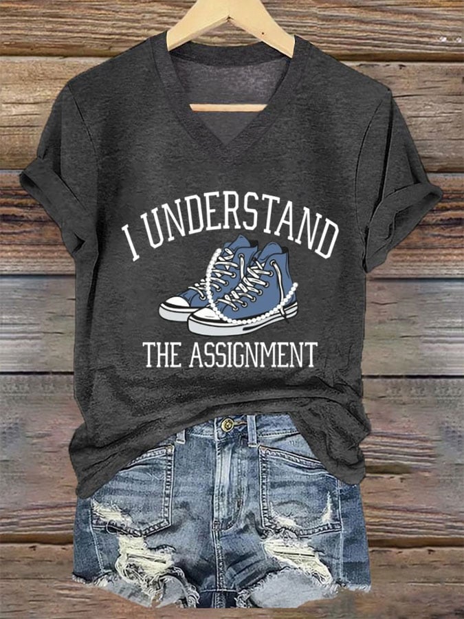 Women's La I Understand The Assignment Printed Short-Sleeved T-Shirt