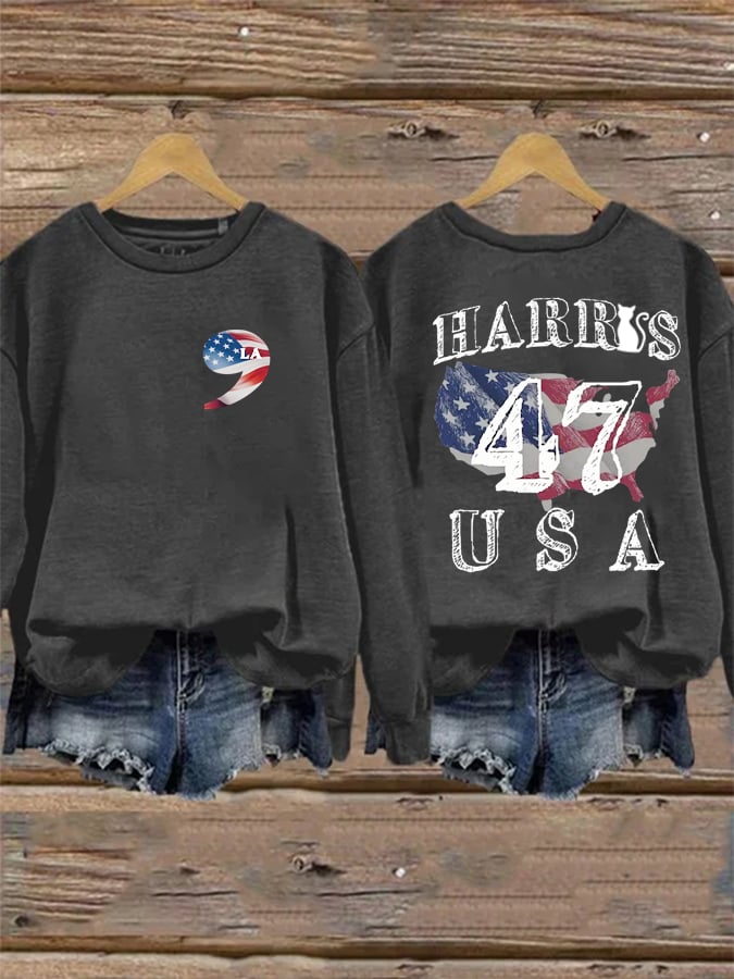 Women's 2024  USA  Print Sweatshirt