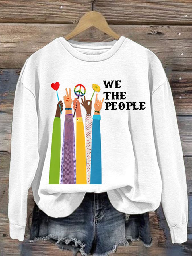 Women'S We The People Peace Printed Sweatshirt