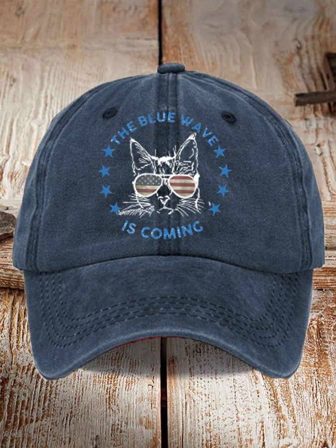 Unisex The Blue Wave Is Coming Print Baseball Cap