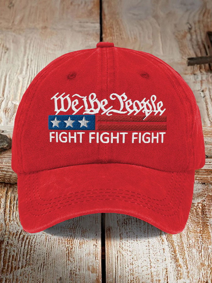 Vintage We the People Print Baseball Cap