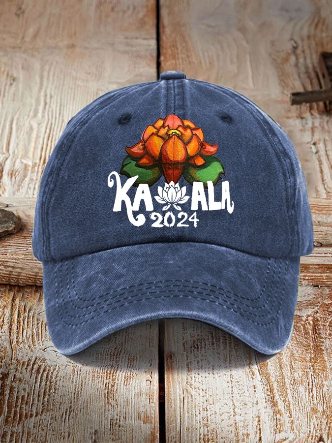 Lotus For Potus2024 Printed Casual Unisex Hat