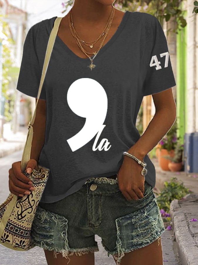 Women's La  Printed Short-Sleeved T-Shirt