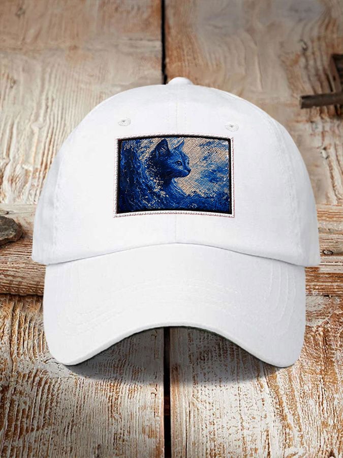 Blue Wave Cat Hat