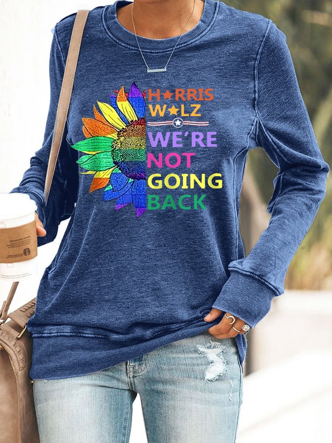 Women's We're Not Going Back Blue Wave 2024 Sweatshirt