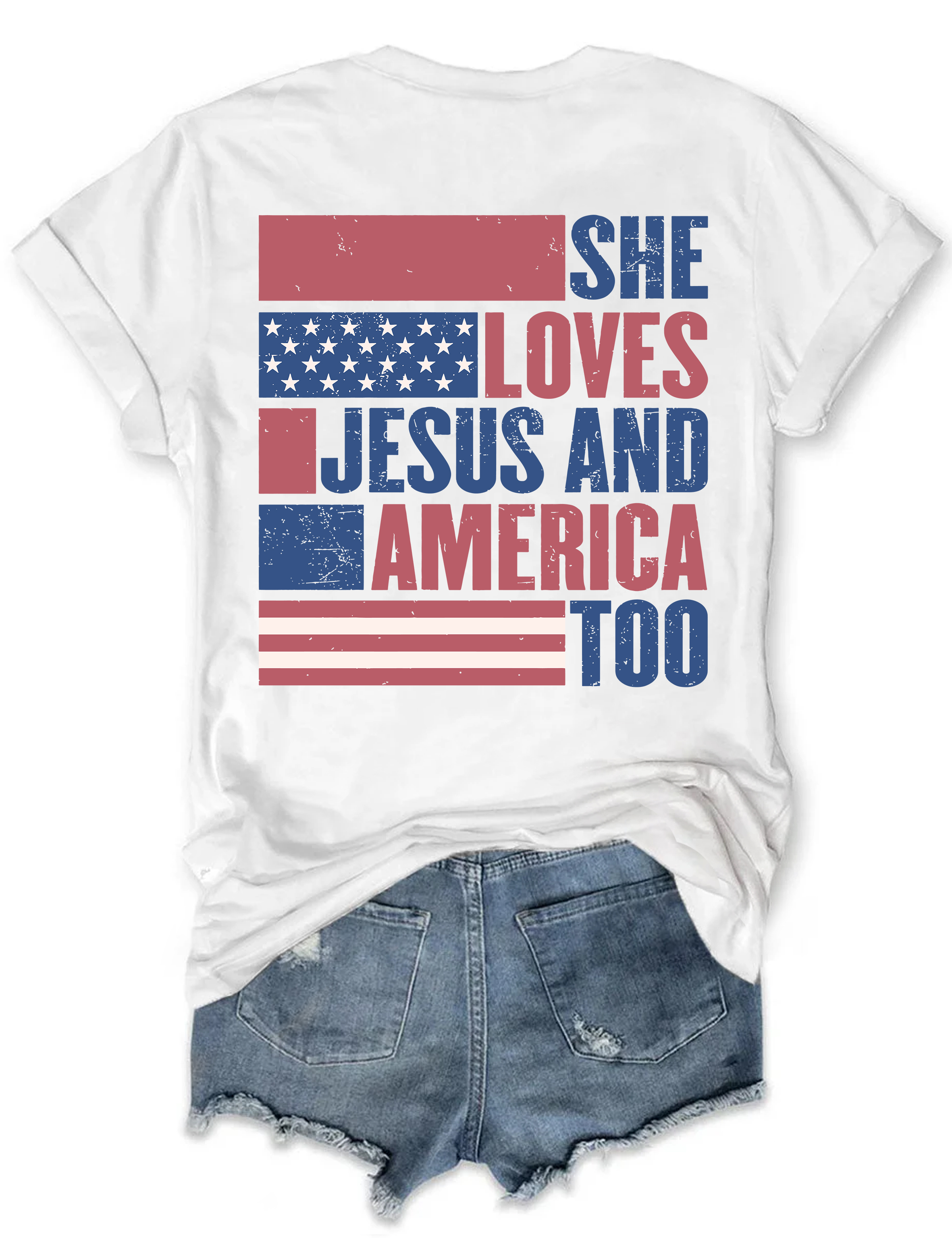 She Loves Jesus and America Too T-Shirt