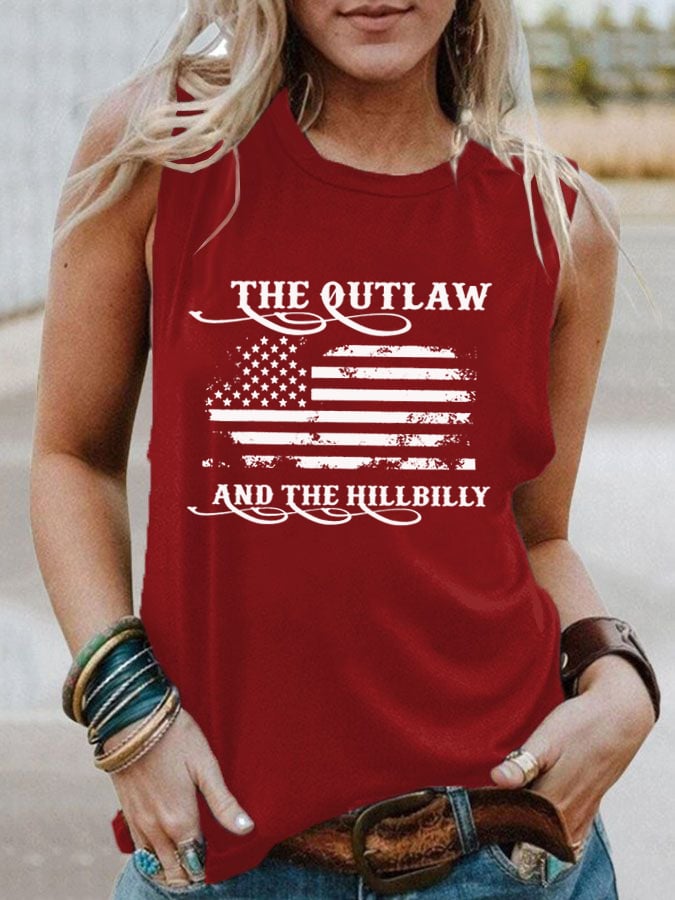 Women's The Outlaw and The Hillbilly Print Sleeveless T-Shirt