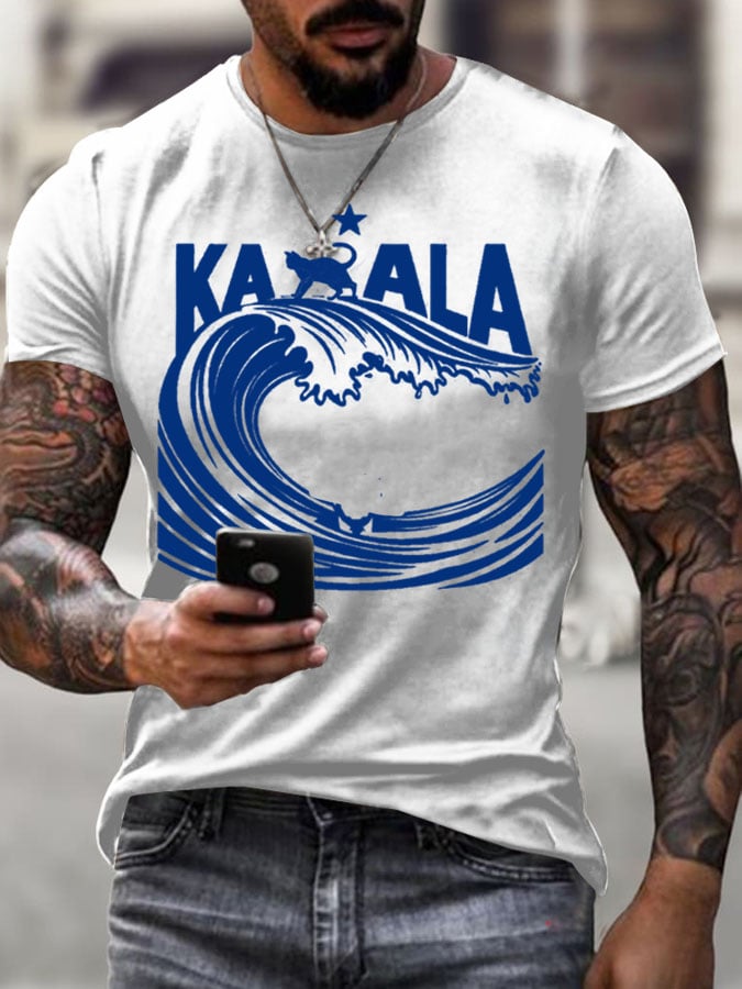 Men's flag comma la cotton short sleeve t-shirt