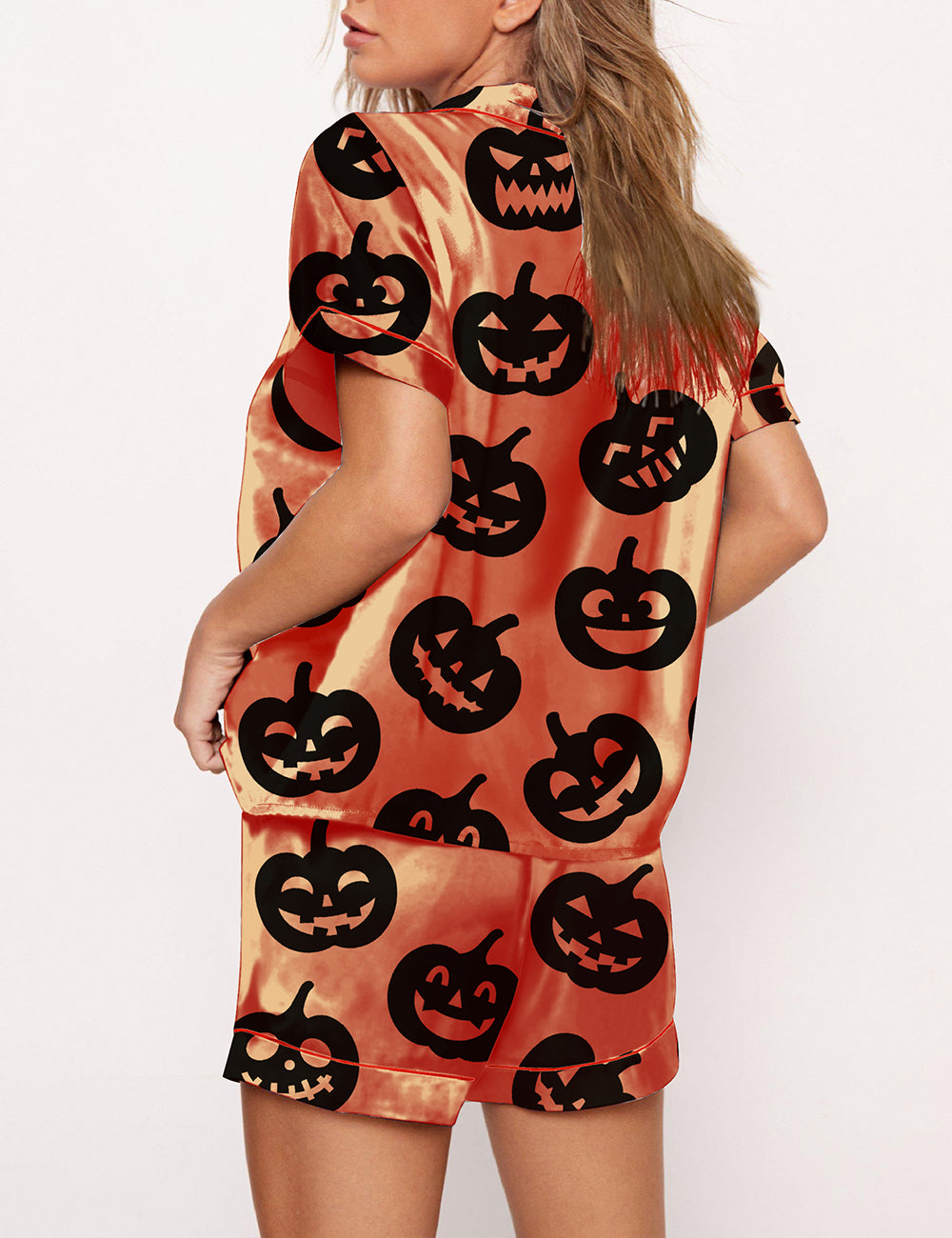 Women's Halloween Jack O Lantern Pajama Set