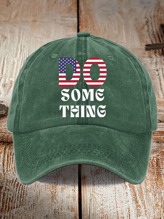 Retro Do Something Printed Baseball Cap